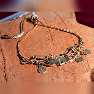 Gold Finish Tennis Bracelet